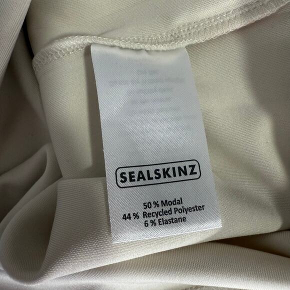 Sealskinz Cream Heywood Long Sleeve Polo, XL - Picture 3 of 6